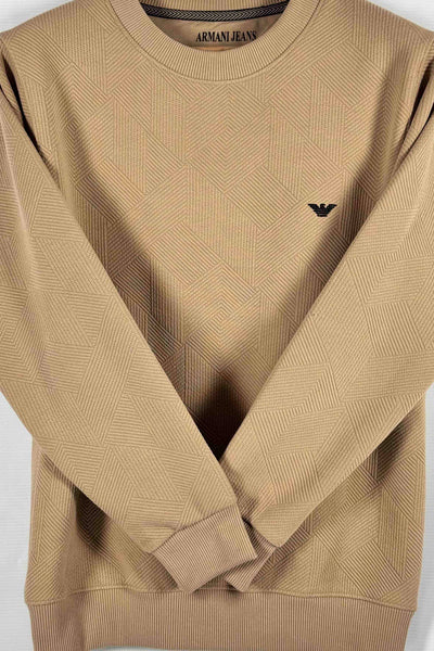 Emporio Armani 100% Cotton Sweatshirt - Beige