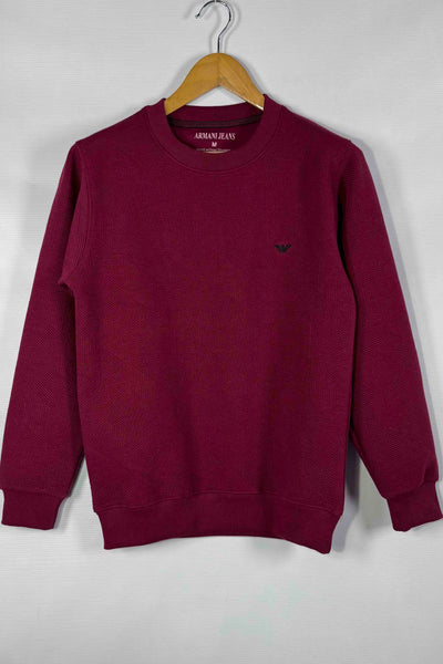Emporio Armani 100% Cotton Sweatshirt - Maroon