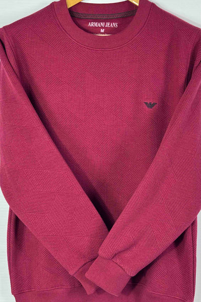 Emporio Armani 100% Cotton Sweatshirt - Maroon