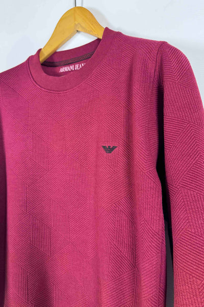Emporio Armani 100% Cotton Sweatshirt - Maroon