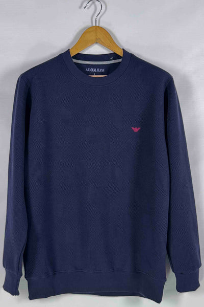Emporio Armani 100% Cotton Sweatshirt - Navy Blue