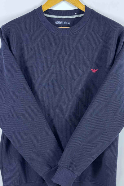 Emporio Armani 100% Cotton Sweatshirt - Navy Blue