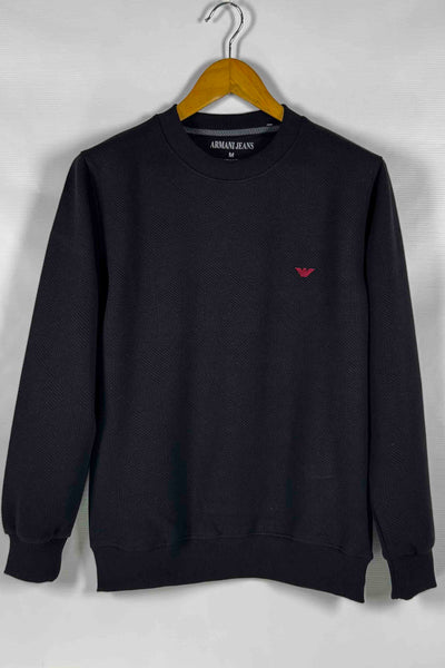 Emporio Armani 100% Cotton Sweatshirt - Black