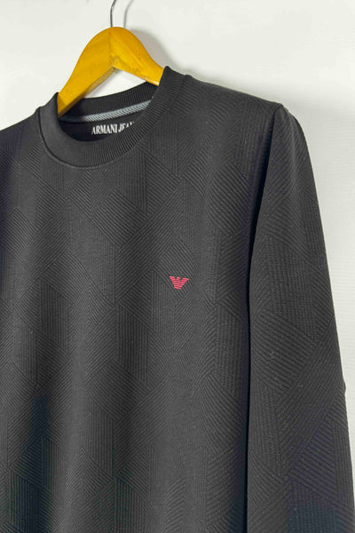 Emporio Armani 100% Cotton Sweatshirt - Black