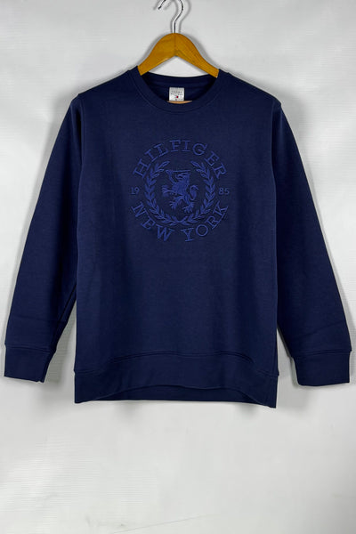 Tommy Hilfiger Cotton Fleece Sweatshirt -  Navy Blue