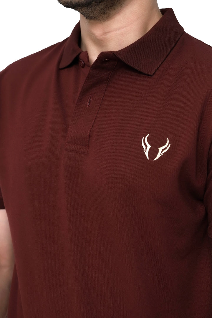 Maroon Basic Polo